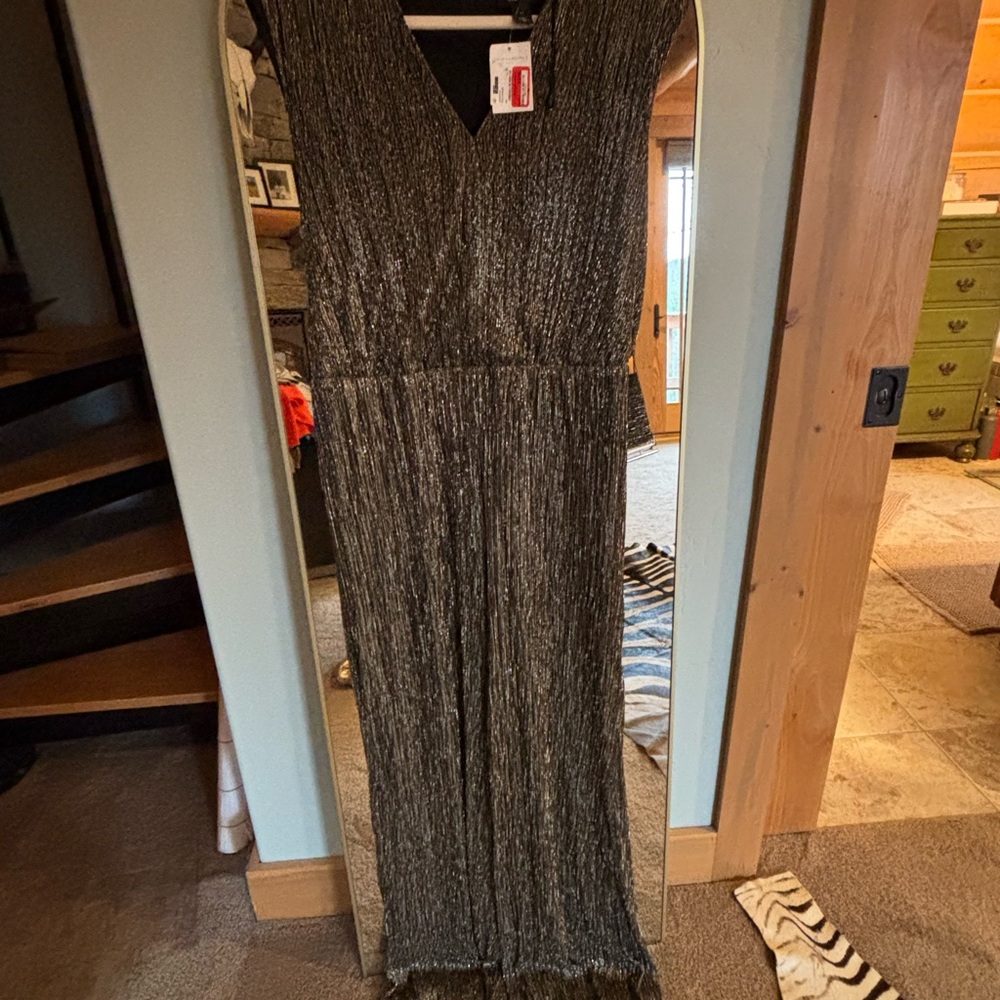 Halogen Metallic Maxi Dress